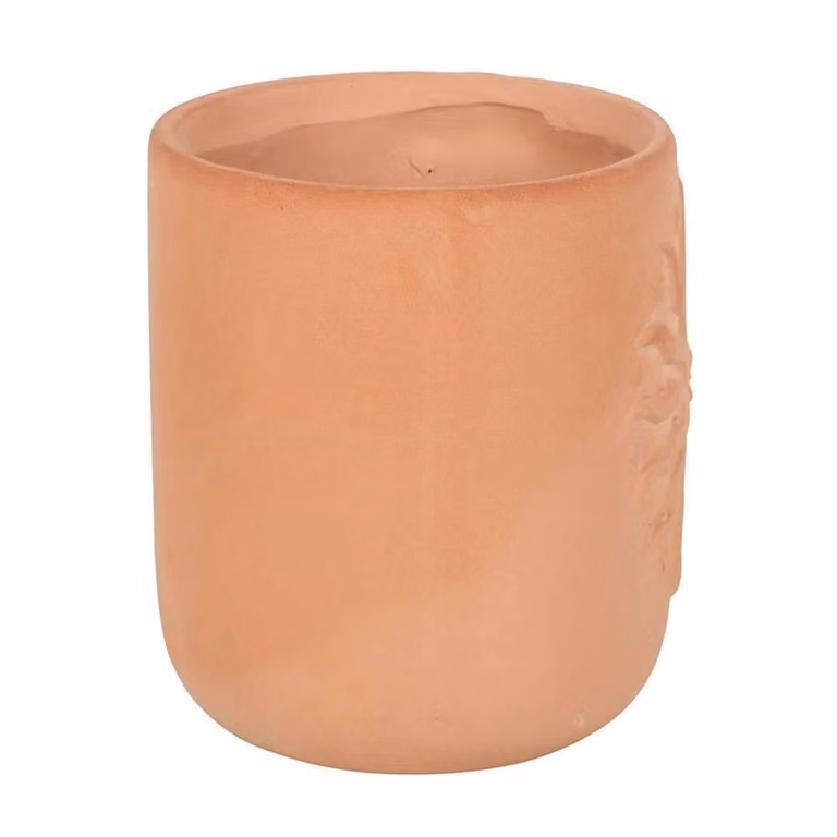 Something Different Sun Terracotta Plant Pot in Orange and Brown, W: 16.0 cm, D: 14.0 cm, H: 14.0 cm