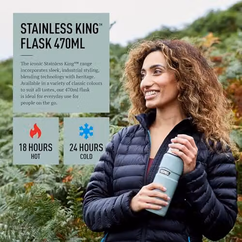 Thermos Stainless King Vacuum Insulated Flask, Blue, 470ml – 2