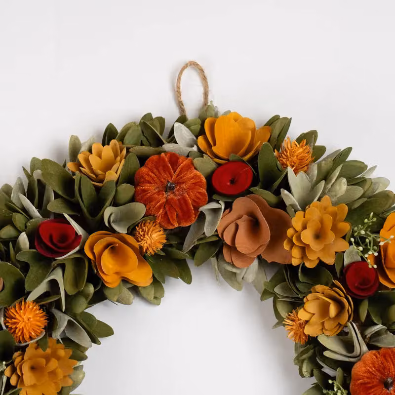 Scottish Everlastings Ltd Autumnal Woodshave Wreath in Brown and Multicolour, Diameter: 46 cm – 2