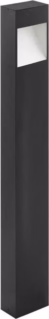 Loops Anthracite IP44 Outdoor Pedestal Light with 10W Built-in LED and Square Aluminium Design