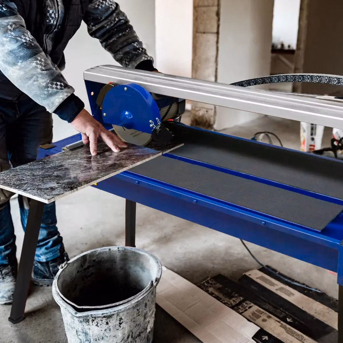 T-Mech Wet Tile Cutter Bench, 800W, Blue – 4
