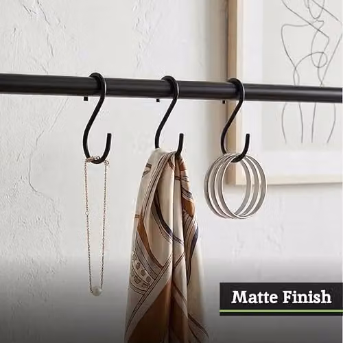 Orsina Sorello Set of 10 Matt Black Iron S Hooks – 3