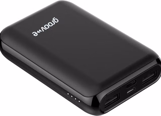 Groov-e 10000mAh Portable Power Bank with USB-A, USB-C and Micro-USB Ports, Black – 2