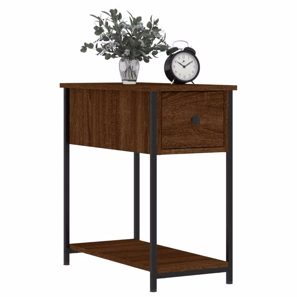 Berkfield Home Set of 2 Bedside Cabinets in Brown Oak, W/D/H: 60 x 30 x 60 cm – 3