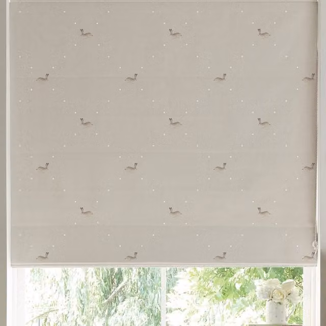 Sophie Allport Hare Made to Measure Linen Roman Blind in Beige