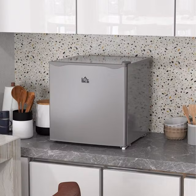 HOMCOM 35L Tabletop Mini Upright Freezer with Reversible Door, Grey