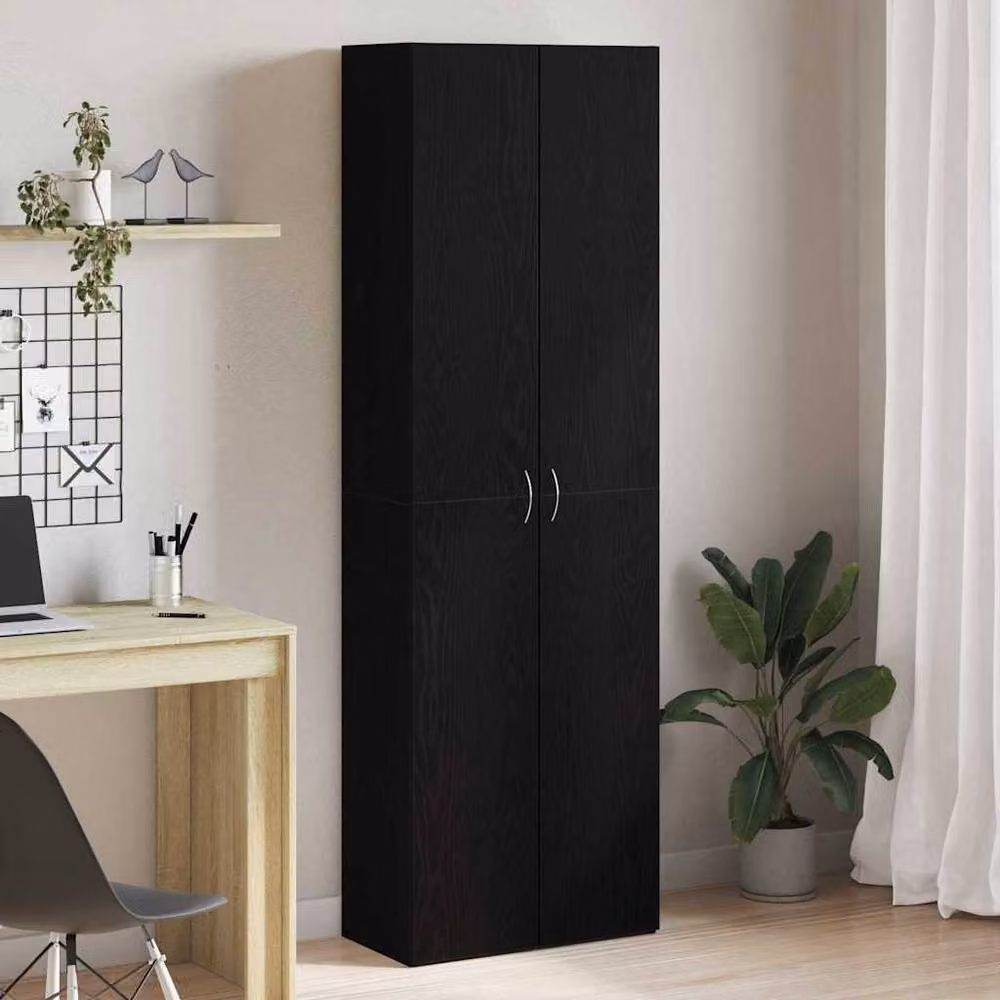 Berkfield Home Elegant Black Oak Office Cabinet, W/D/H: 60 x 32 x 190 cm – 2