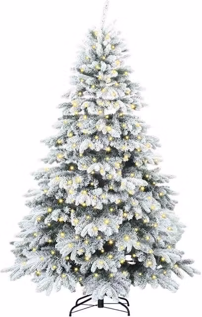 Berkfield Home Beautiful Artificial Green Christmas Tree with 300 Warm White LEDs, Height: 180 cm – 1