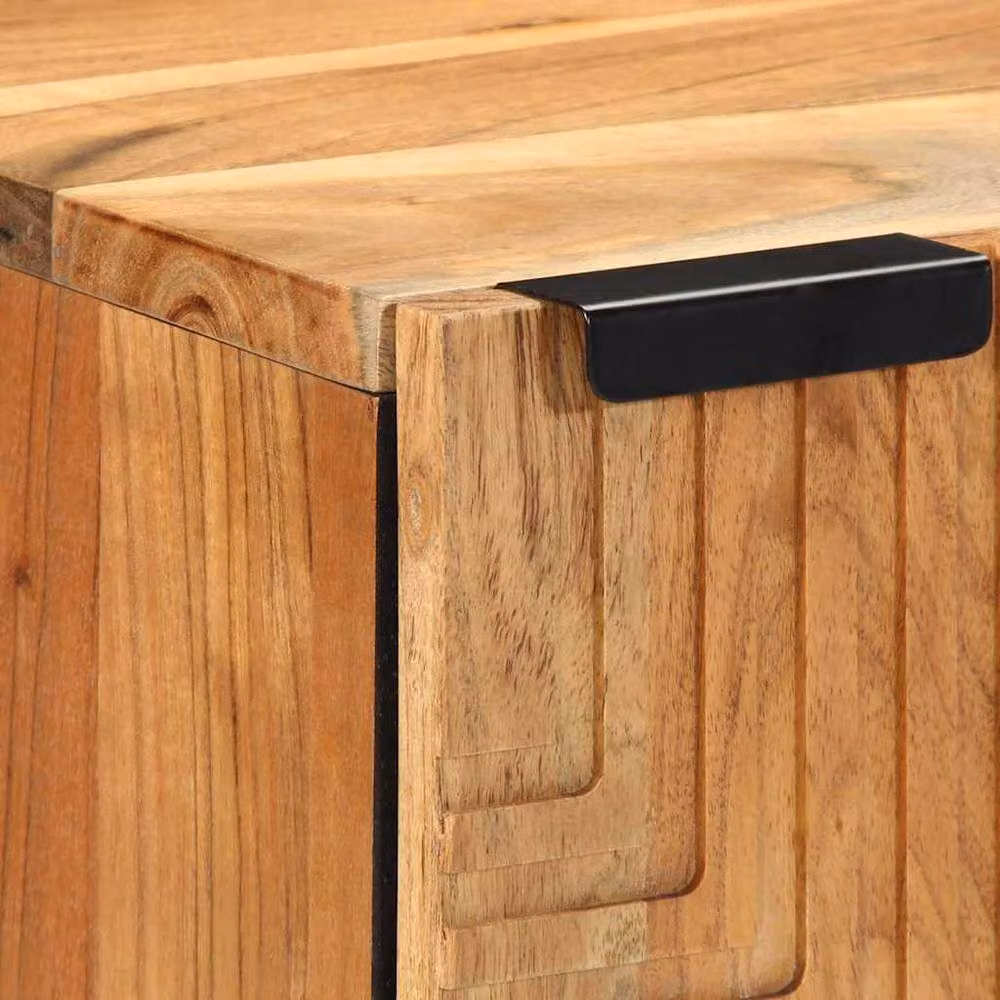Berkfield Home Brown Acacia Wood Hanging Bathroom Cabinet W/D/H: 38 x 33.5 x 48 cm – 4
