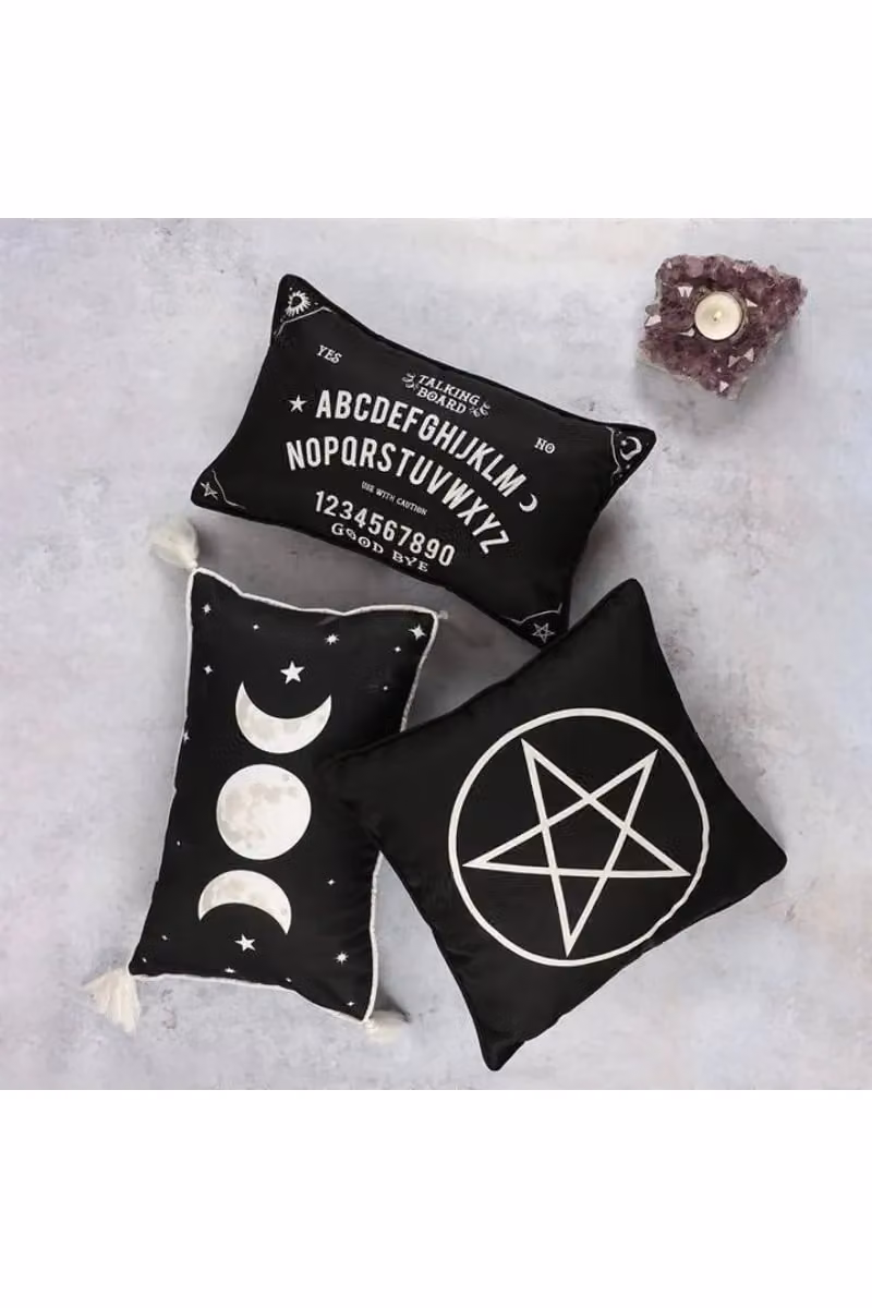 KDMD Triple Moon Rectangular Cushion in Black, White and Grey – 4