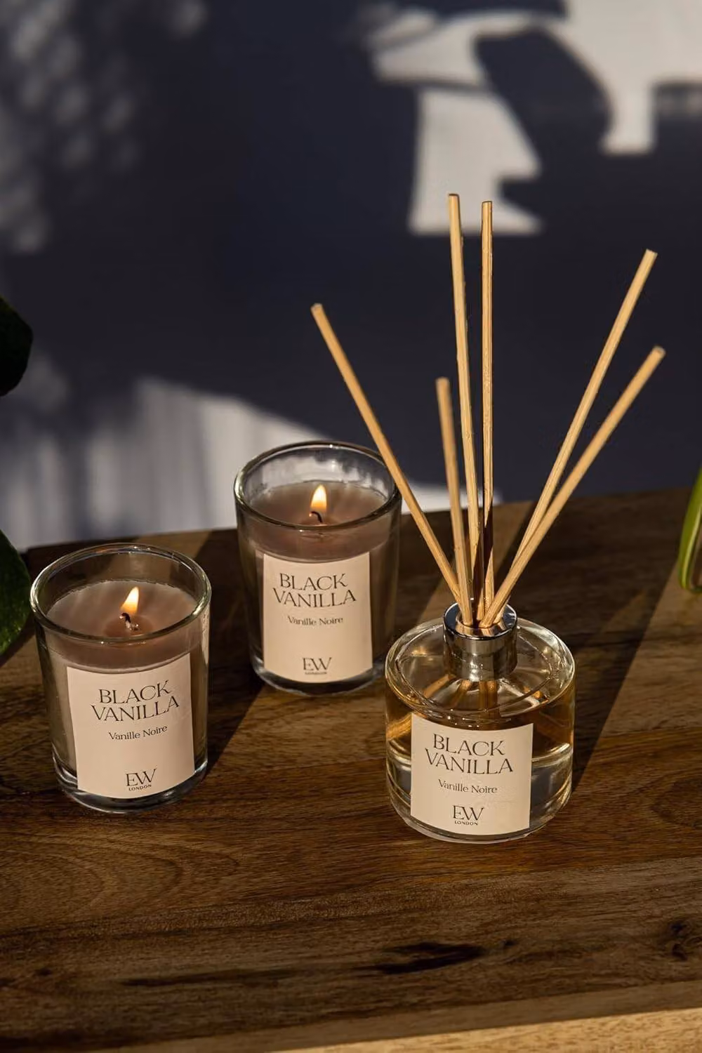 Marco Paul Black Vanilla Scented Candle and Reed Diffuser Set in Black and Beige – 3