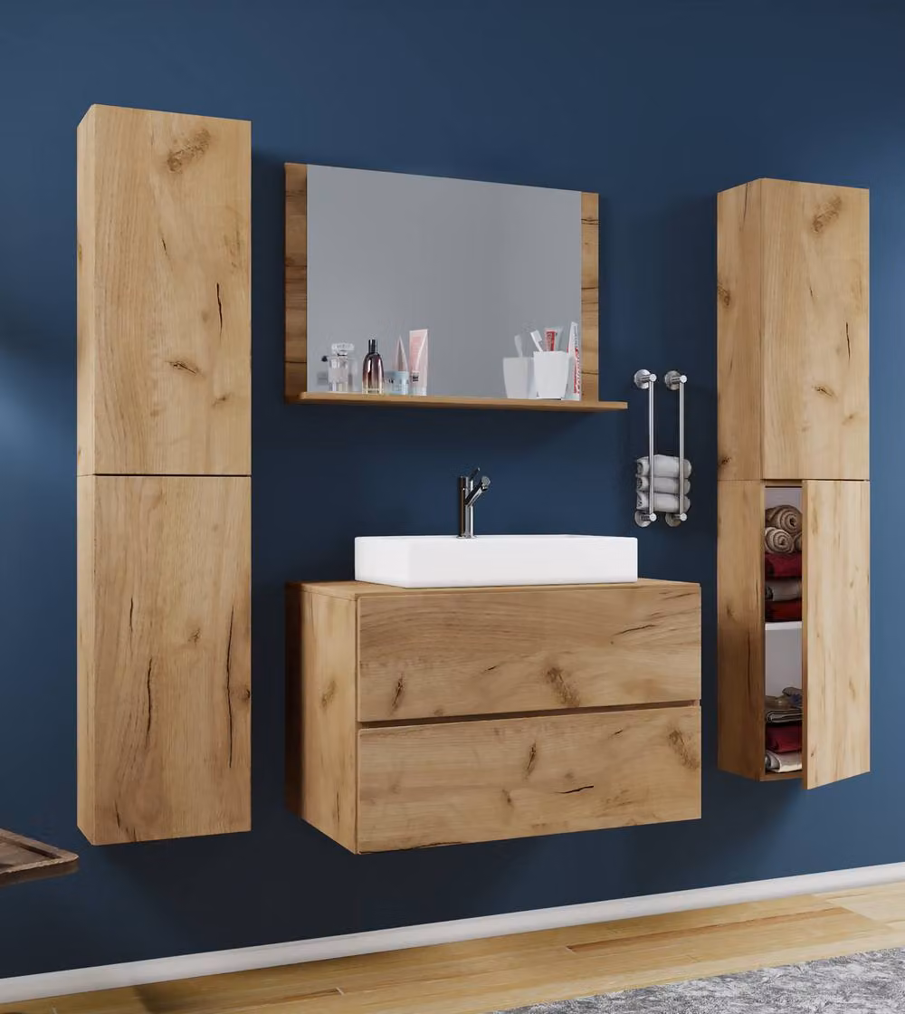 VCM Lendas XL 5-piece bathroom furniture set in Light Oak – 2