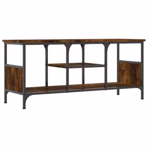 vidaXL Industrial TV Cabinet in Grey and Brown, Made of Wood and Metal