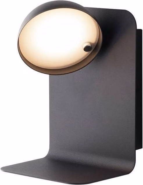 Netlighting Boing Integrated LED Swivel Wall Reading Lamp with USB, Black, 4000K