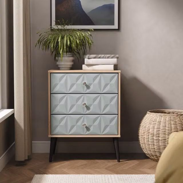2 U Toledo 3 Drawer Chest in Duck Egg Blue – 1
