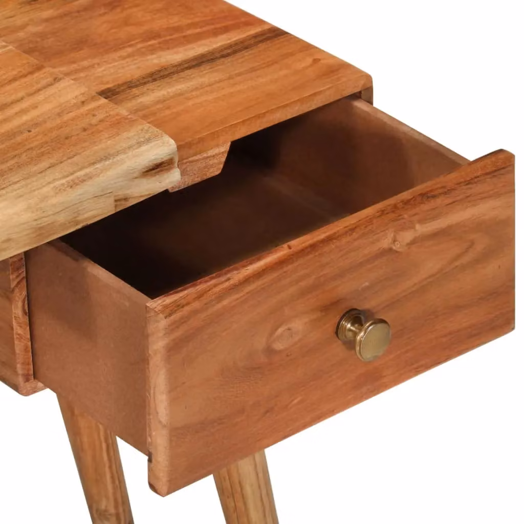 Berkfield Home Solid Acacia Wood Bedside Table in Brown, W/D/H: 45 x 32 x 55 cm – 2