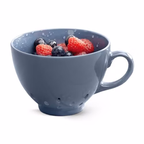 Zeal Melamine Berry Colander with Handles, Blue, Diameter: 10 cm