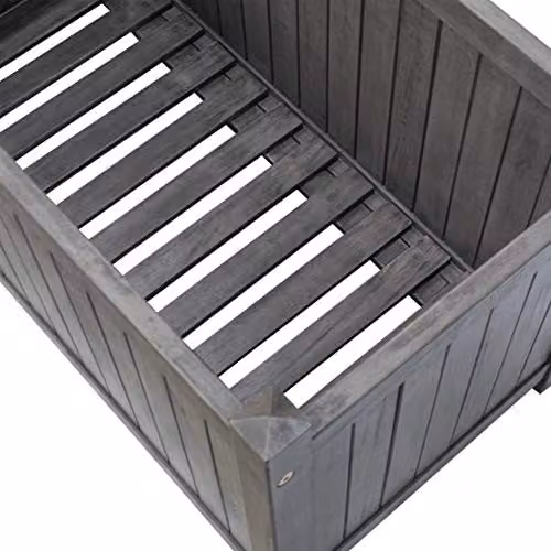 Rowlinson Alderley Rectangular Planter Grey W: 41.5 cm, D: 48.49 cm, H: 80 cm – 4