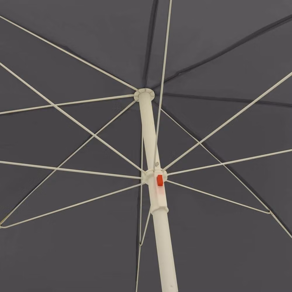 Berkfield Home Anthracite Beach Umbrella in Dark Grey, Diameter: 300 cm – 2
