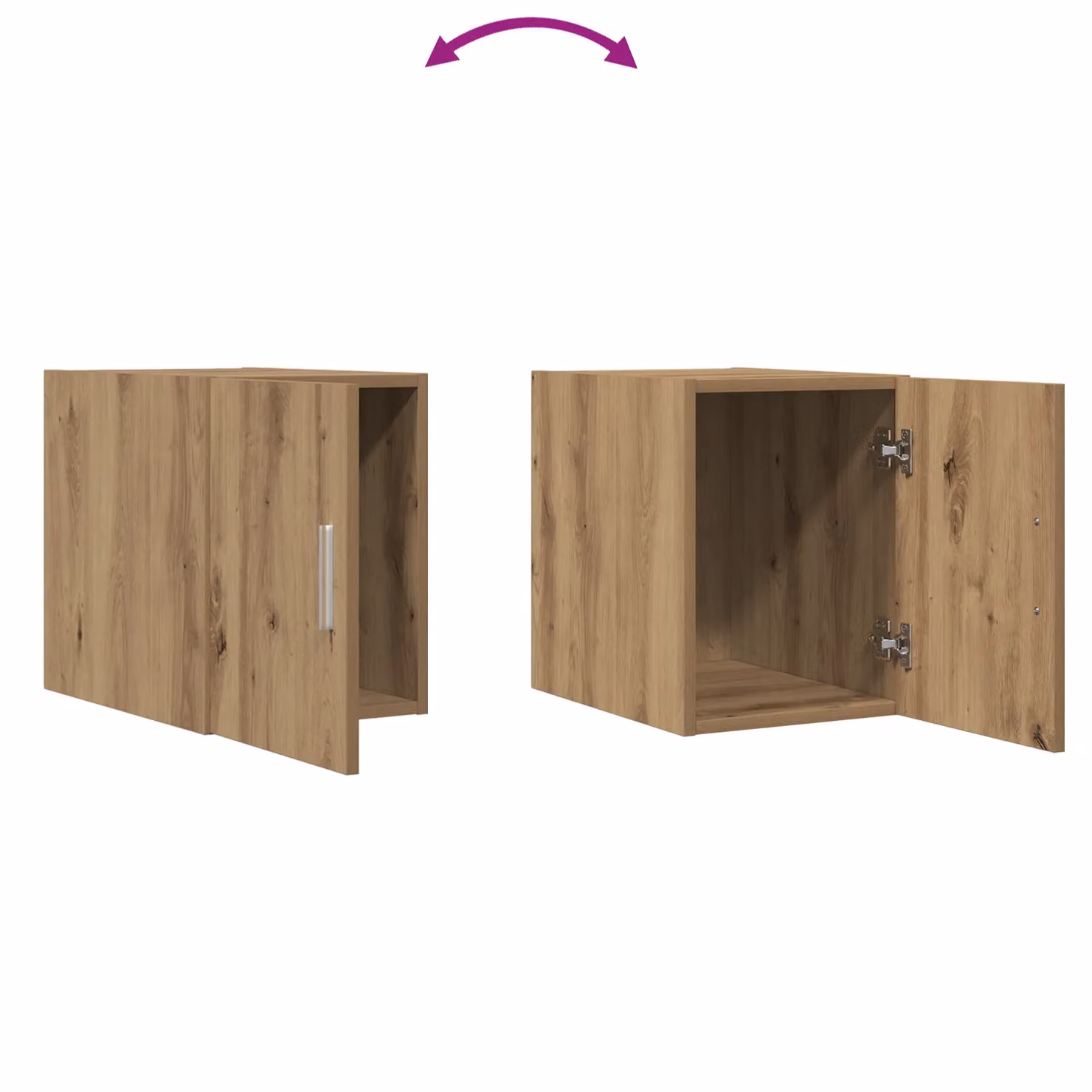 Berkfield Home Artisan Oak Wall Cabinet, Brown, W/D/H: 30 x 42.5 x 40 cm – 3