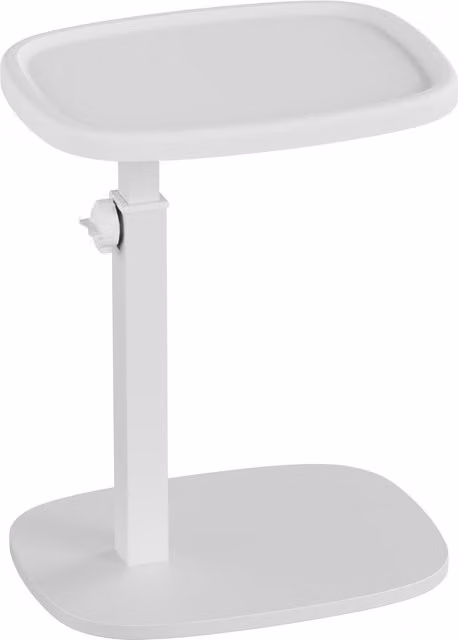 VASAGLE White Height-Adjustable C-Shaped Sofa Side Table