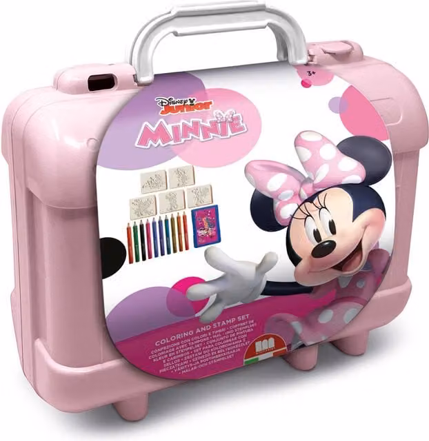 Multiprint Disney Minnie Mouse Kids Activity and Craft Drawing and Colouring Travel Set, Pink
