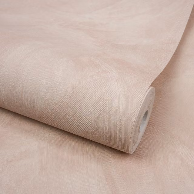 Grandeco Serra Rustic Limewash Chalk Paint Plaster Effect Textured Wallpaper in Pink