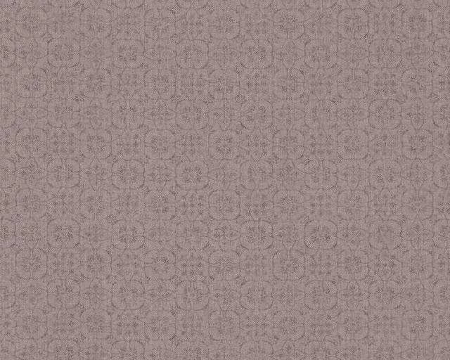 A.S. Création Hygge Modern Floral Botanical Textured Fabric Effect Wallpaper in Brown