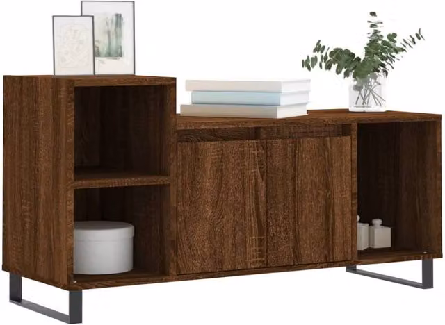 Berkfield Home Modern TV Cabinet in Brown, W/D/H: 100 x 35 x 55 cm – 1