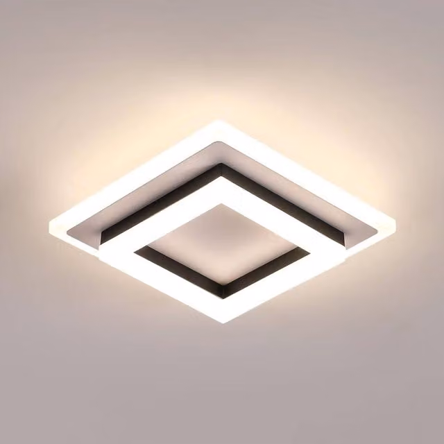 Pheashine Modern LED Ceiling Light, 24W, 4500K, Black, Diameter: 20 cm – 1