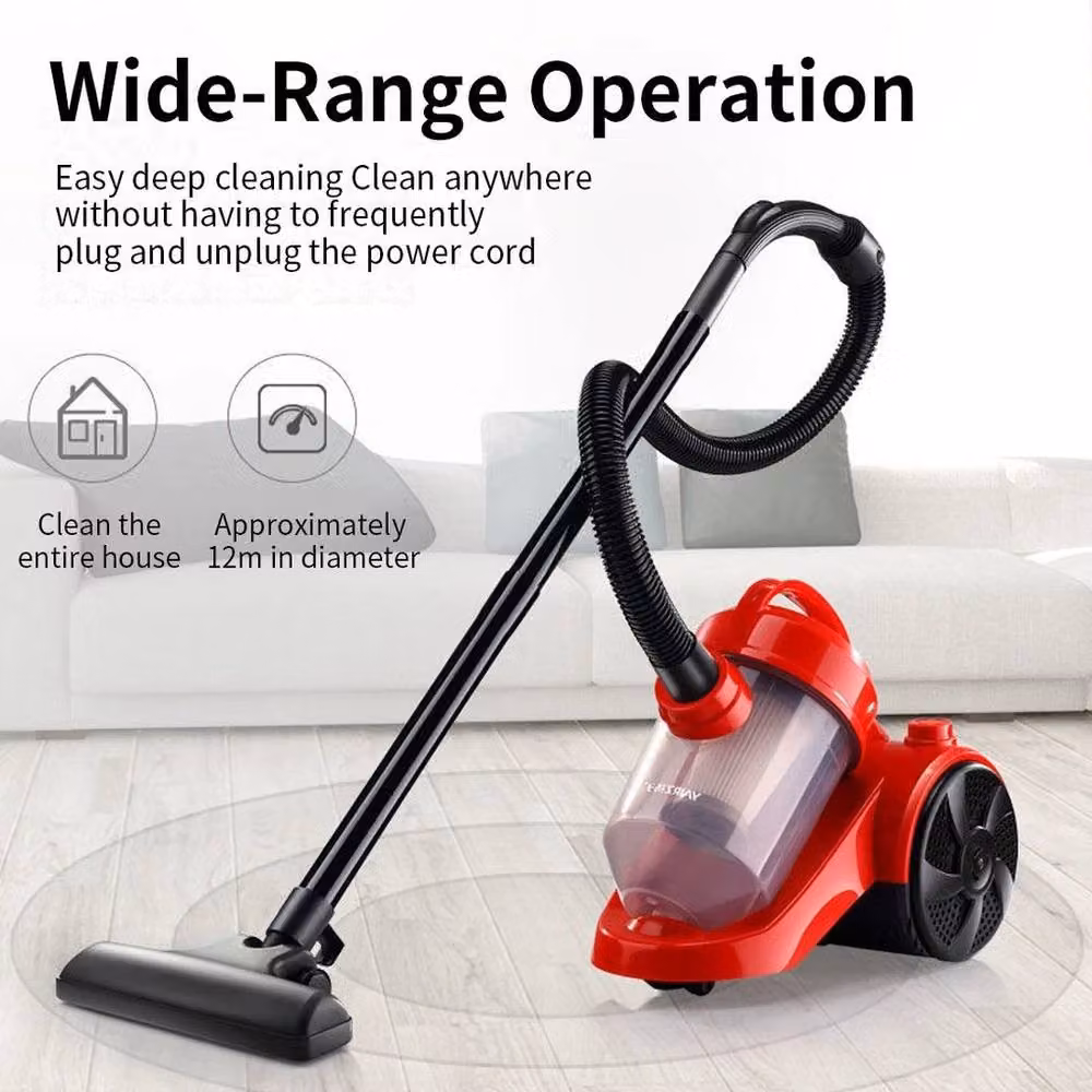 EONLION 1000W Bagless Compact Cylinder Vacuum Cleaner with HEPA Filter, Red – 3