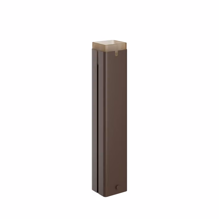 Dome Deco IBU Hurricane M Brown Metal Tabletop Pillar Candle Holder