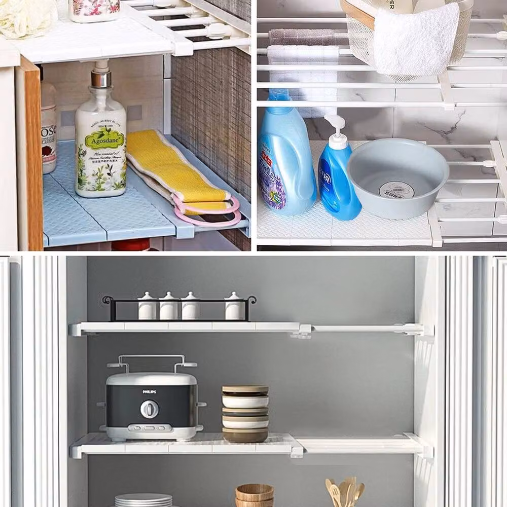 KORVIXA Cupboard Storage Organizer Shelf, White, W/D/H: 50 x 30 x 30 cm – 3