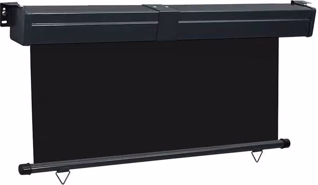 Berkfield Home Stylish Balcony Side Awning in Black, W/H: 160 x 250 cm