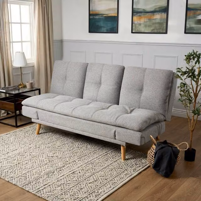Bravich LTD Soho 4-in-1 Click Clack Sofa Bed, 3 Seater, Grey Fabric