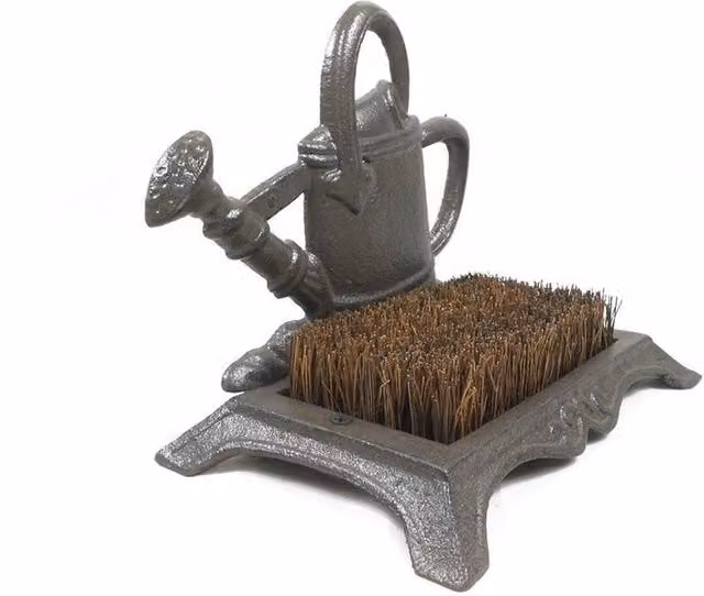 Minster Cast Iron Boot Brush with Scraper, Grey, L16 x W21 x H26 cm