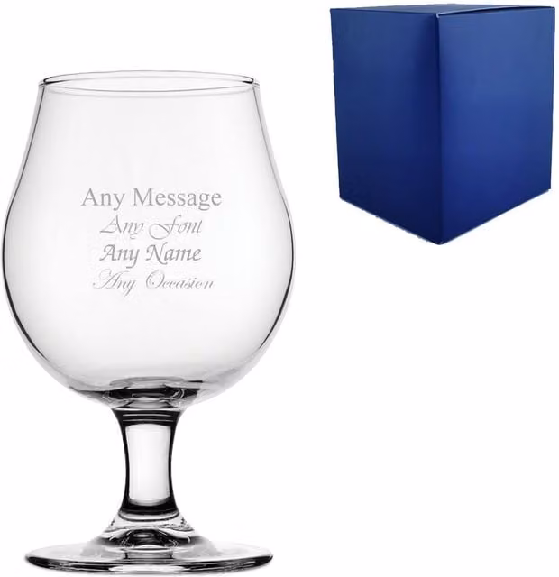 Uniqueful Personalised Draft Stemmed Beer Glass, 480 ml, Clear