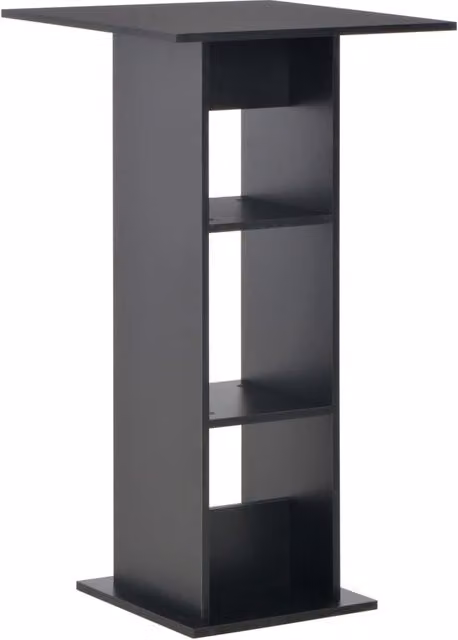 Berkfield Home Modern Black Matt Square Bar Table W/D/H: 60 x 60 x 110 cm – 1