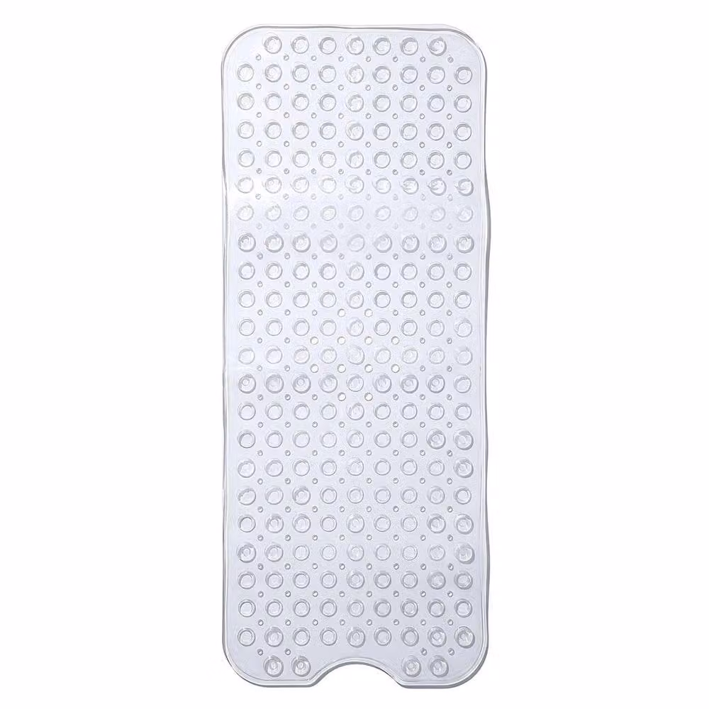NESTLUNE Non-Slip Antibacterial and Mould-Resistant Bath Mat, Transparent, W: 100 cm, D: 40 cm – 3