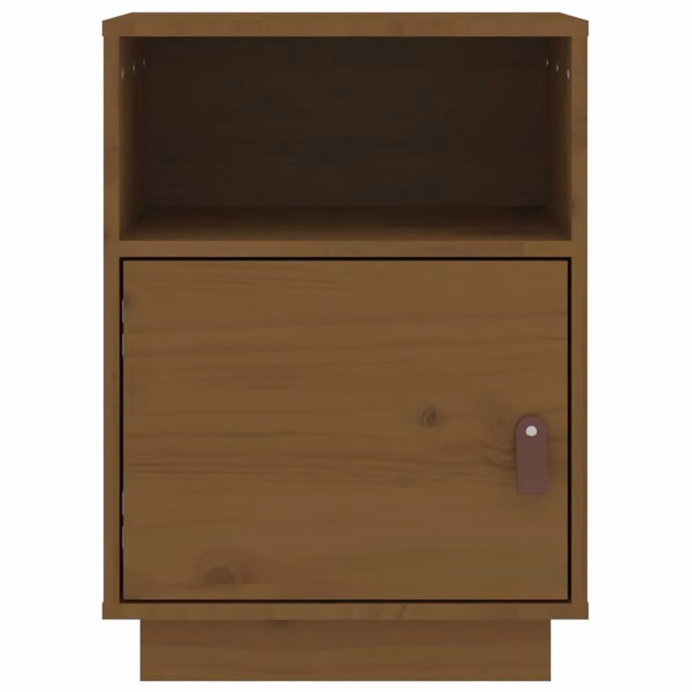 Berkfield Home Bedside Cabinet in Honey Brown Solid Pine Wood, W/D/H: 40 x 34 x 55 cm – 4