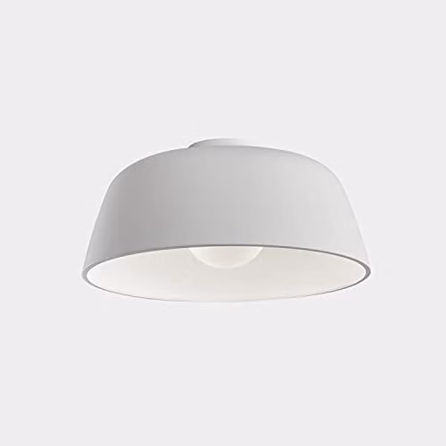 Netlighting Miso Cylindrical Semi Flush Ceiling Light, White, Diameter: 43.3 cm, E27