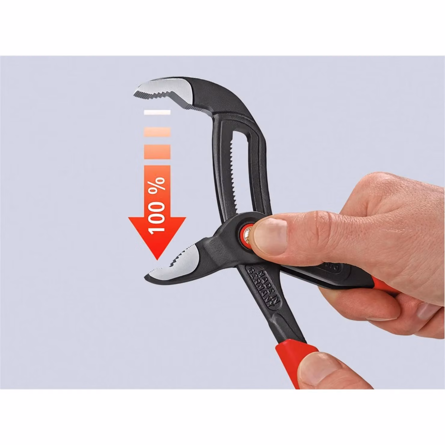 Knipex Cobra Quickset Water Pump Pliers with PVC Grips in Red and Multicolour Steel and Chrome Vanadium – 2