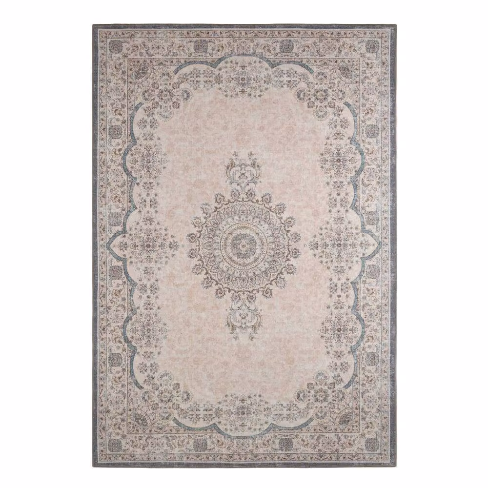 sweeek Indoor Baroque Pattern Rug in Pink, Red and Blue, W: 120 cm, D: 160 cm – 2