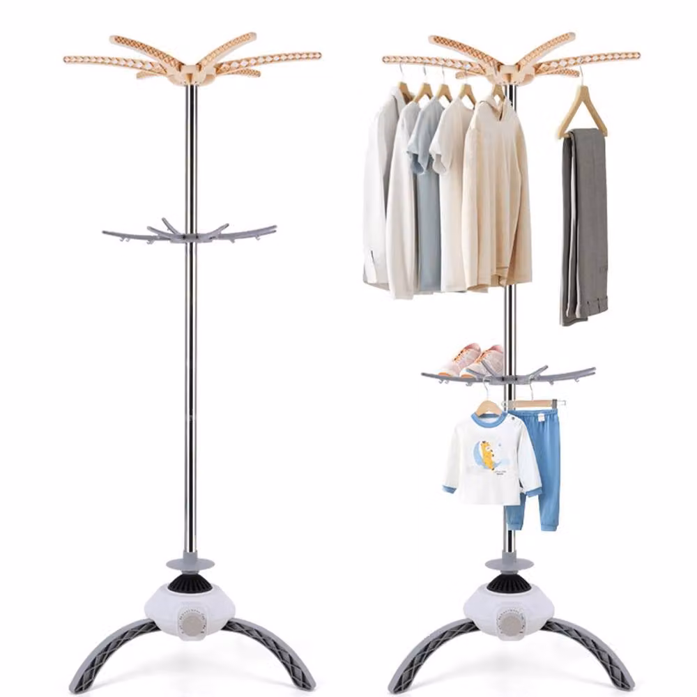 Ventryn Electric Heated Clothes Airer Dryer Machine with Cover in Blue – 2