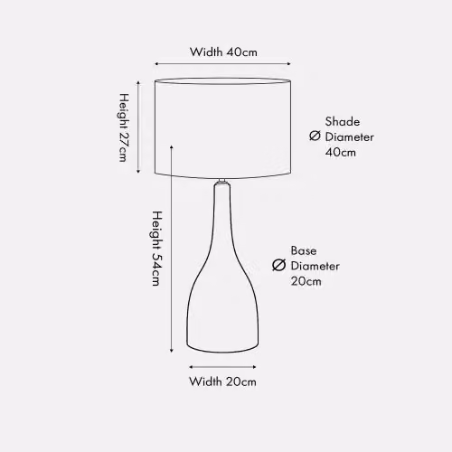 Ruma Mango Wood Curved Table Lamp Base with Black Linen Drum Shade – 3