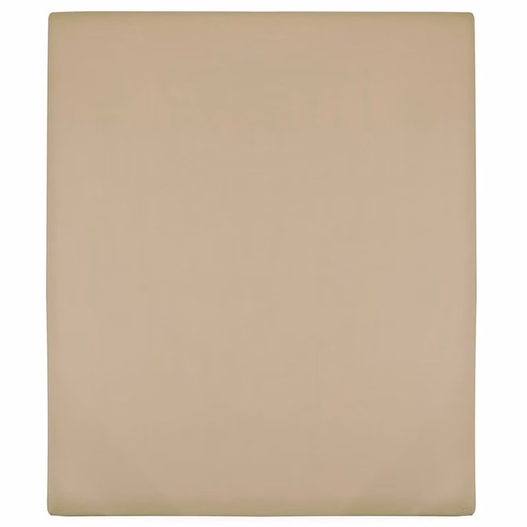 Berkfield Home 2-Piece Cotton Jersey Fitted Sheets, Taupe, W: 160 cm, L: 200 cm