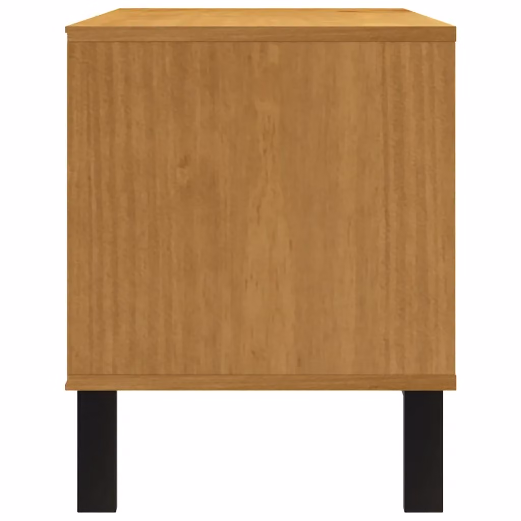 Berkfield Home FLAM TV Cabinet in Brown Solid Pine Wood, W/D/H: 110 x 40 x 50 cm – 4