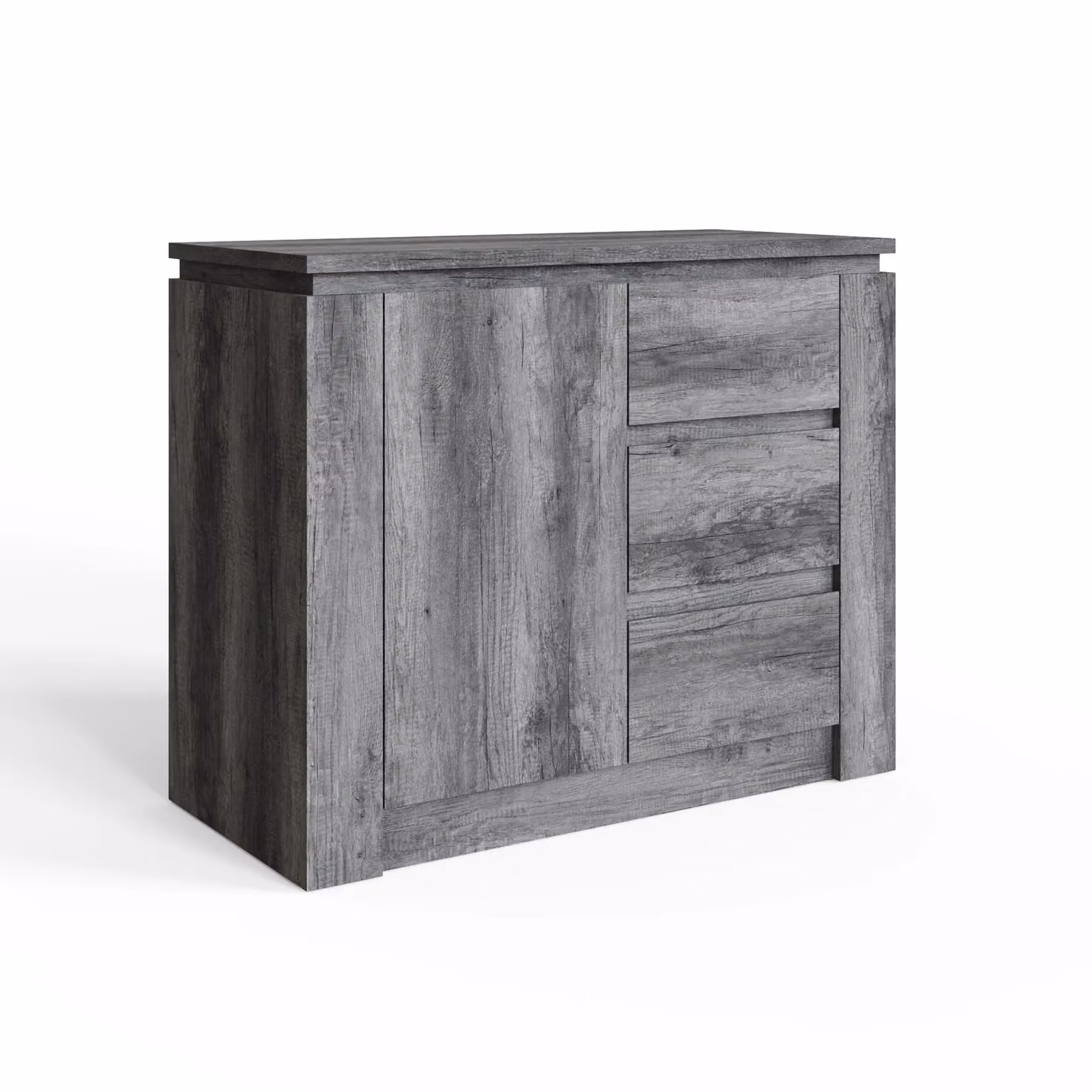 GFW Canyon Charcoal Grey Multi Storage Unit with 1 Door and 3 Drawers – 2