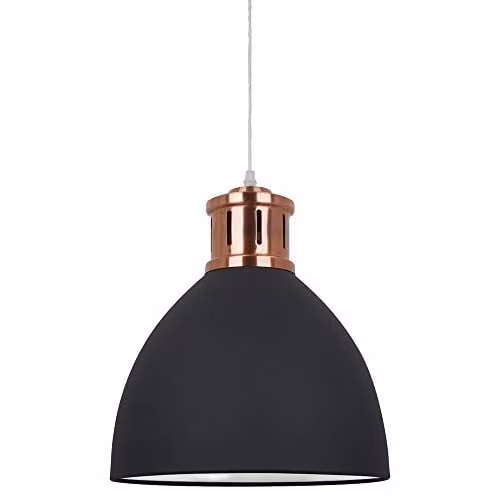 Netlighting Industrial Hanging Pendant Light in Grey and Red Copper with E27 Socket