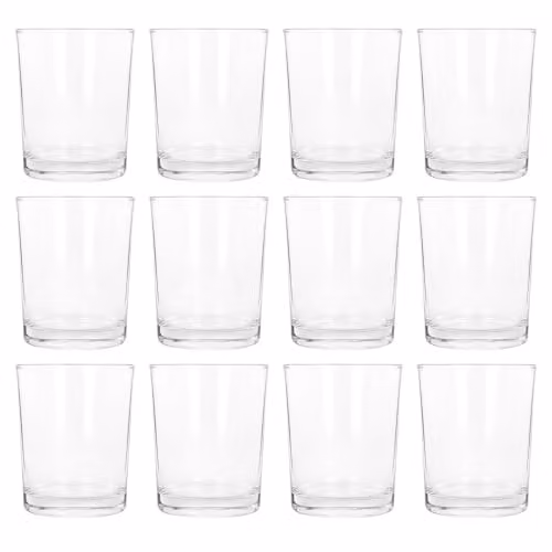 Argon Tableware Set of 12 Transparent Glass Water Tumblers, 200ml